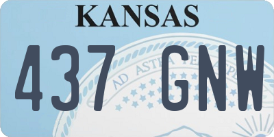 KS license plate 437GNW