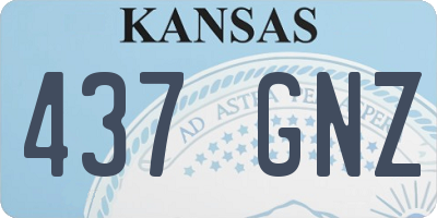 KS license plate 437GNZ