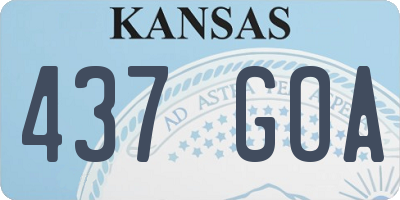 KS license plate 437GOA