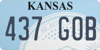 KS license plate 437GOB