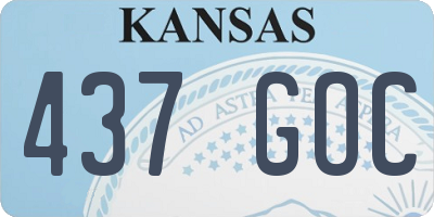 KS license plate 437GOC