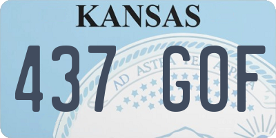 KS license plate 437GOF