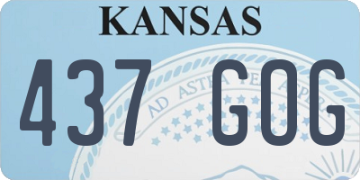 KS license plate 437GOG