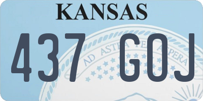 KS license plate 437GOJ