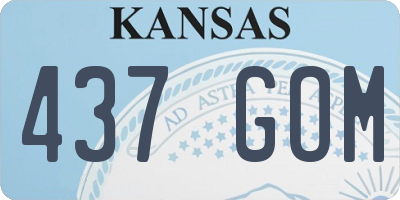 KS license plate 437GOM