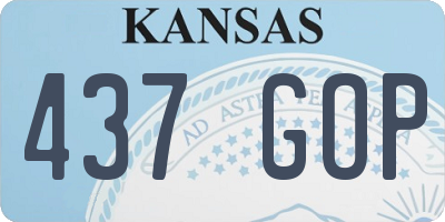 KS license plate 437GOP
