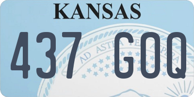 KS license plate 437GOQ