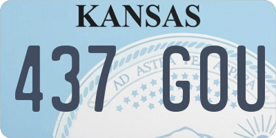 KS license plate 437GOU