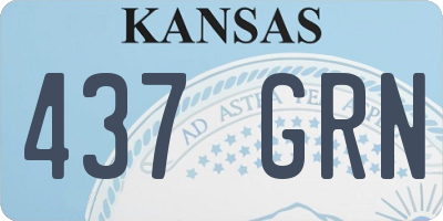 KS license plate 437GRN