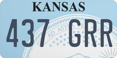 KS license plate 437GRR