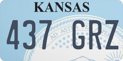 KS license plate 437GRZ