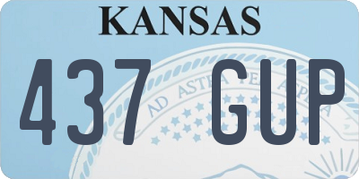 KS license plate 437GUP