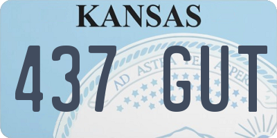 KS license plate 437GUT