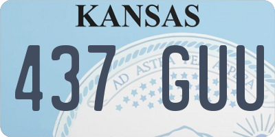 KS license plate 437GUU