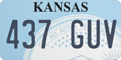 KS license plate 437GUV