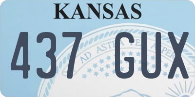KS license plate 437GUX