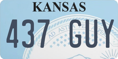 KS license plate 437GUY
