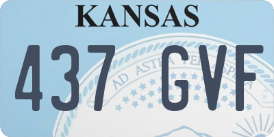 KS license plate 437GVF