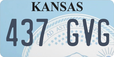 KS license plate 437GVG