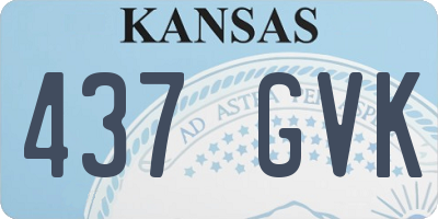 KS license plate 437GVK