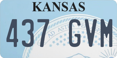 KS license plate 437GVM