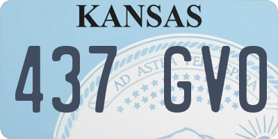 KS license plate 437GVO