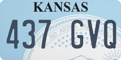 KS license plate 437GVQ