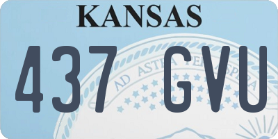 KS license plate 437GVU