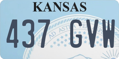 KS license plate 437GVW
