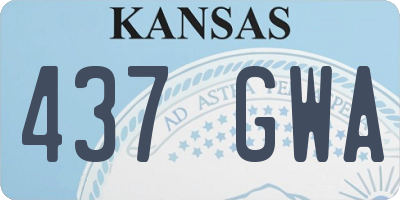 KS license plate 437GWA