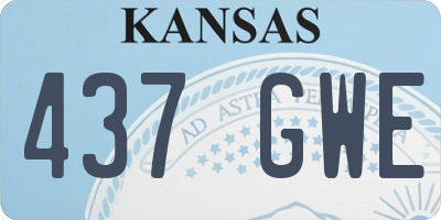 KS license plate 437GWE