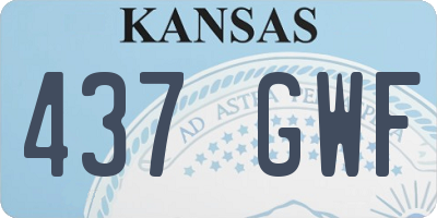 KS license plate 437GWF