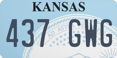 KS license plate 437GWG