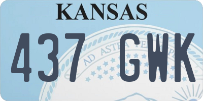 KS license plate 437GWK
