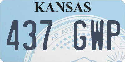 KS license plate 437GWP