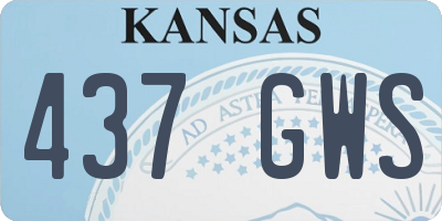 KS license plate 437GWS
