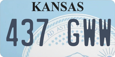 KS license plate 437GWW