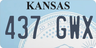 KS license plate 437GWX