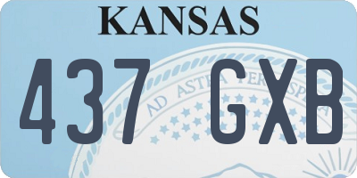 KS license plate 437GXB