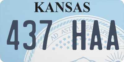 KS license plate 437HAA