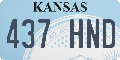 KS license plate 437HND