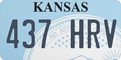 KS license plate 437HRV
