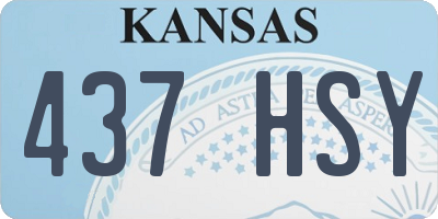 KS license plate 437HSY