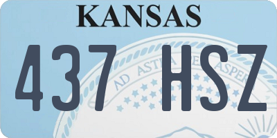 KS license plate 437HSZ
