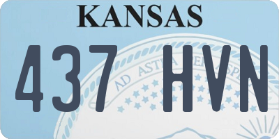 KS license plate 437HVN