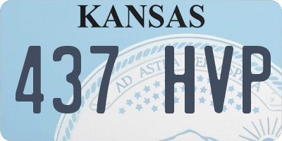 KS license plate 437HVP