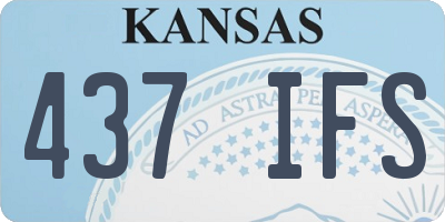 KS license plate 437IFS