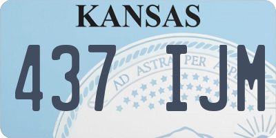 KS license plate 437IJM