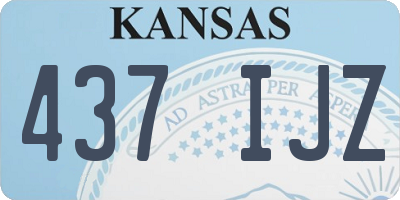 KS license plate 437IJZ