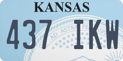 KS license plate 437IKW